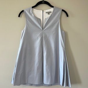 COS Sleeveless TopShirt Gray Zip Upper Back Size 2